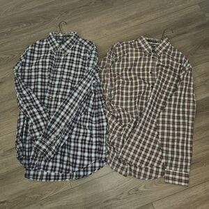 Men's Plaid Button-Down Shirt Set